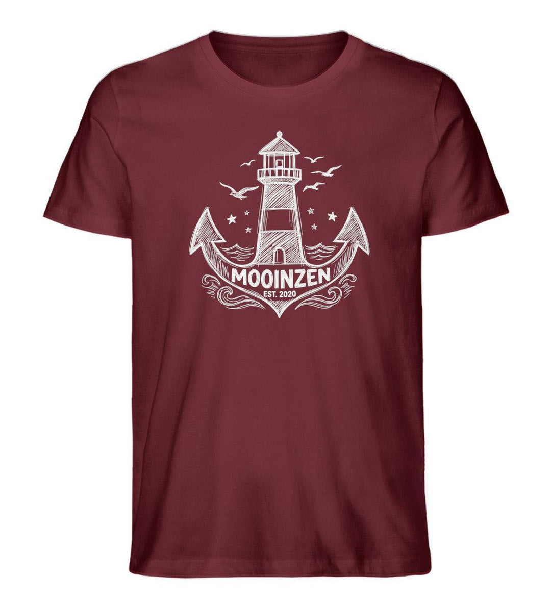 Mooinzen day&night · Herren Premium Bio T-Shirt-Herren Premium Bio T-Shirt-Burgundy-XS-Mooinzen