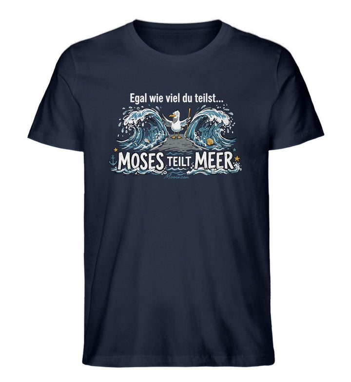 Moses teilt Meer · Herren Premium Bio T-Shirt-Herren Premium Bio T-Shirt-French Navy-XS-Mooinzen