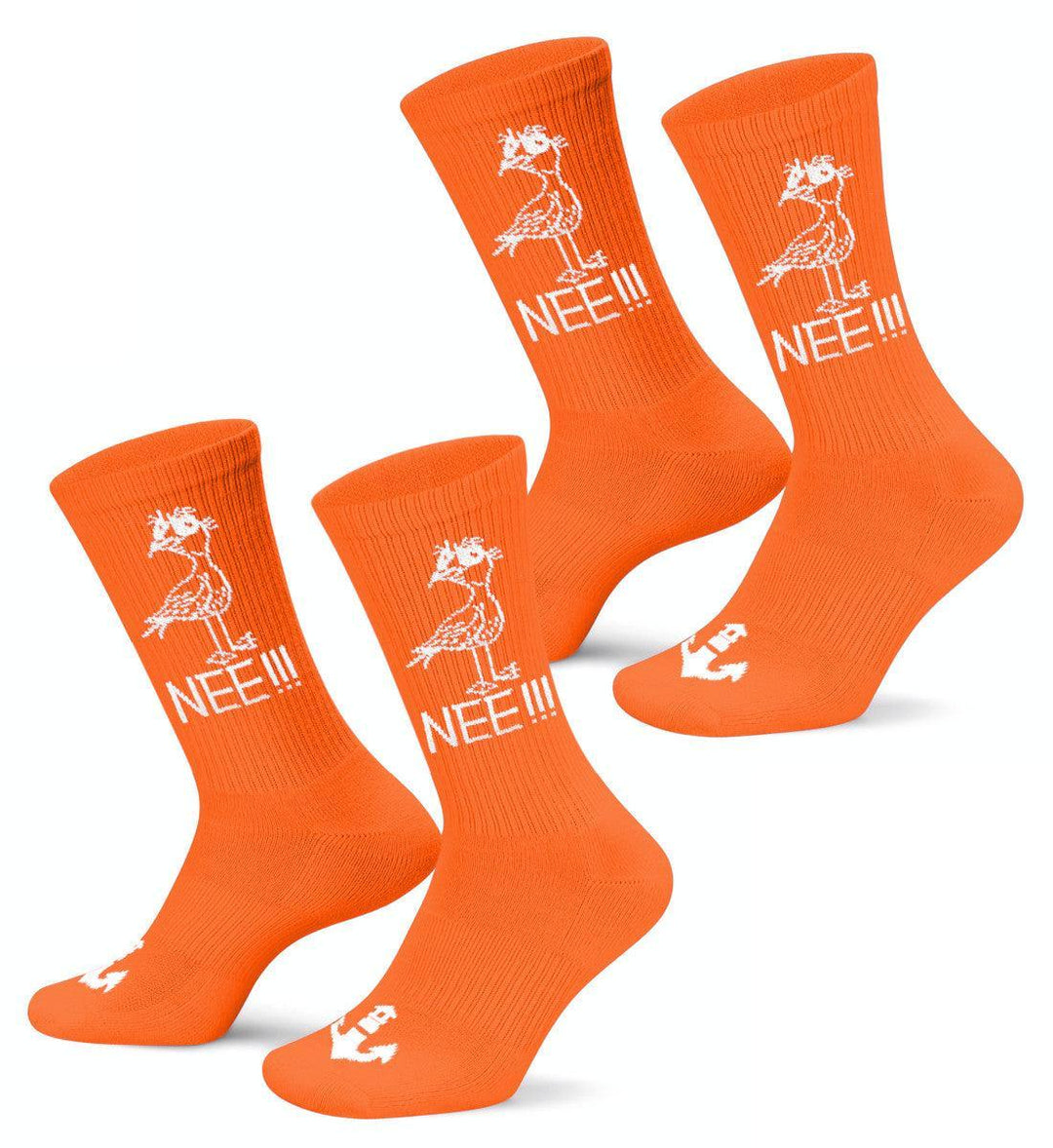 Möwe Nee · 2er-Pack Unisex Crew Socken (2 Paar)-Unisex Bio Crew Socken-Orange-36-41-Mooinzen