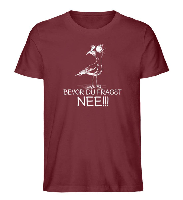 Möwe Nee · Herren Premium Bio T-Shirt-Herren Premium Bio T-Shirt-Burgundy-S-Mooinzen