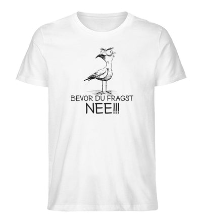 Möwe Nee · Herren Premium Bio T-Shirt-Herren Premium Bio T-Shirt-White-XS-Mooinzen