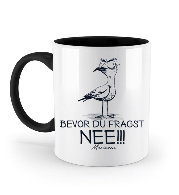 Möwe Nee · Keramiktasse Zweifarbig-Keramik Tasse Zweifarbig-Black-330ml-Mooinzen