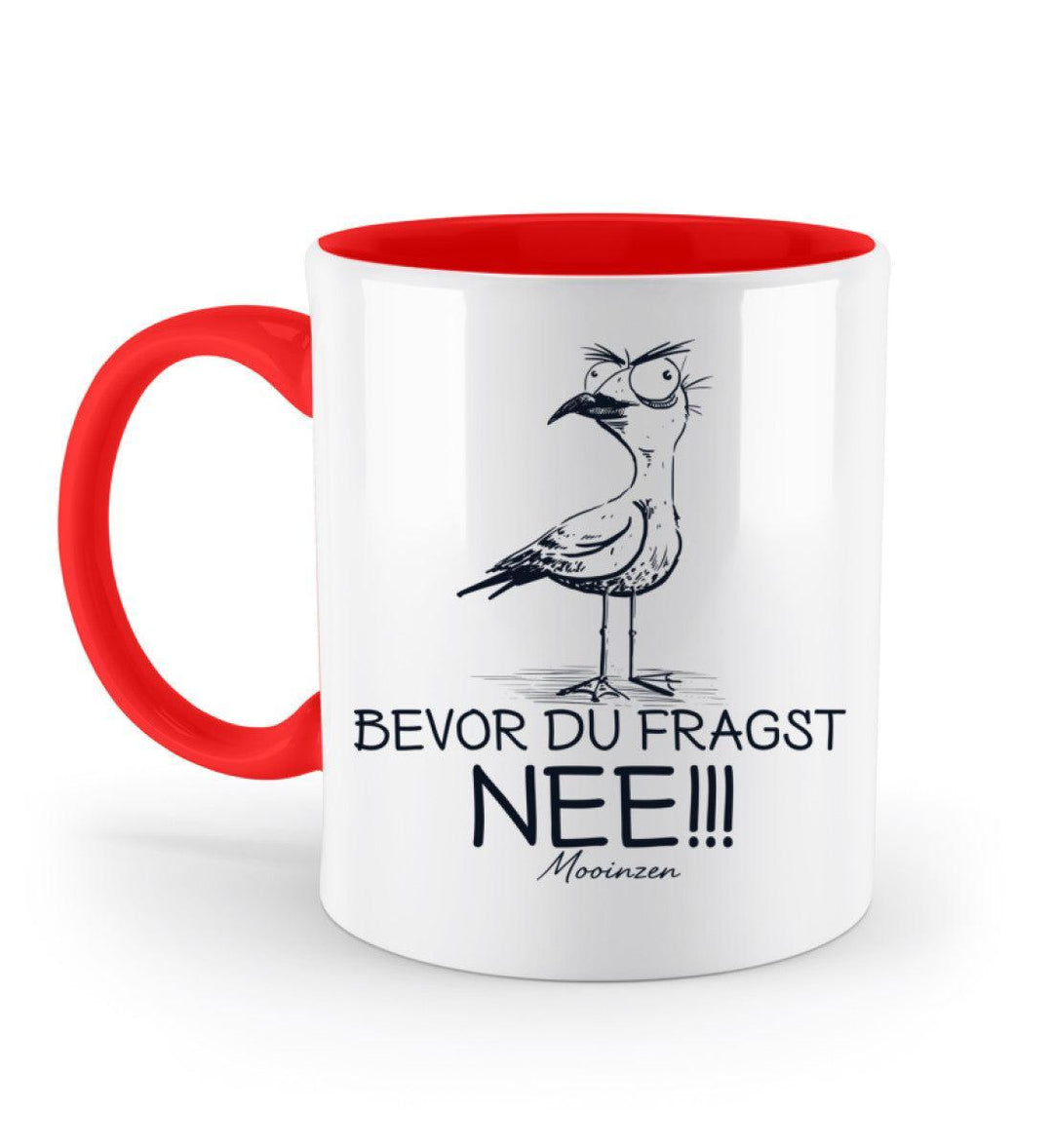 Möwe Nee · Keramiktasse Zweifarbig-Keramik Tasse Zweifarbig-Rubin Red-330ml-Mooinzen