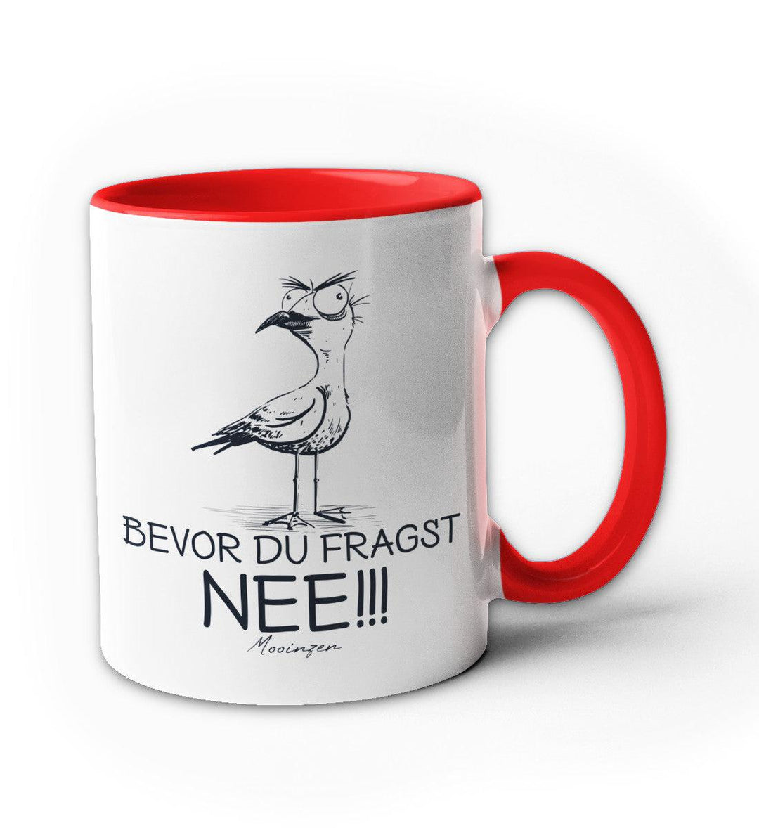 Möwe Nee · Keramiktasse Zweifarbig-Keramik Tasse zweifarbig-rot-330ml-Mooinzen