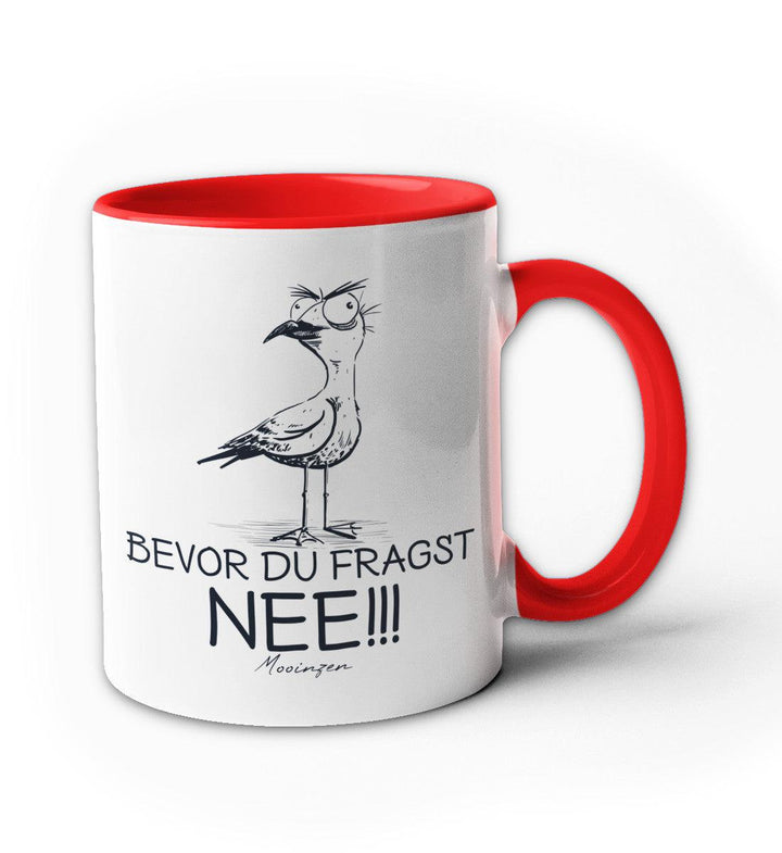Möwe Nee · Keramiktasse Zweifarbig-Keramik Tasse zweifarbig-rot-330ml-Mooinzen