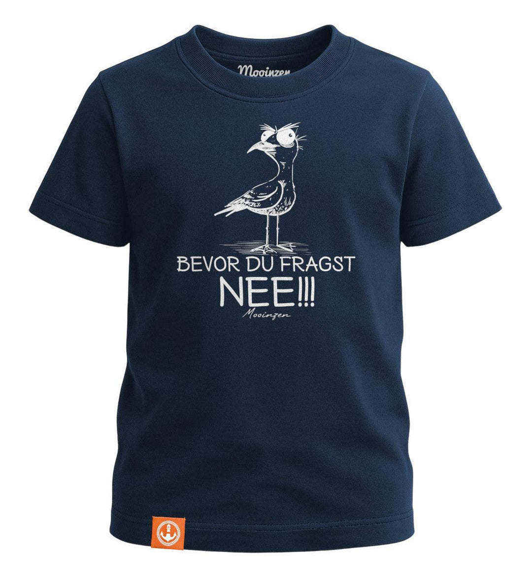 Möwe Nee · Kinder Premium Signature Bio T-Shirt-Kinder Premium Bio T-Shirt (Eigenproduktion)-dress-blue-98/104-Mooinzen