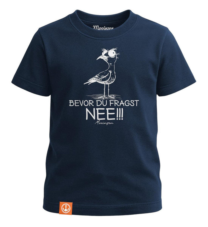 Möwe Nee · Kinder Premium Signature Bio T-Shirt-Kinder Premium Bio T-Shirt (Eigenproduktion)-dress-blue-98/104-Mooinzen