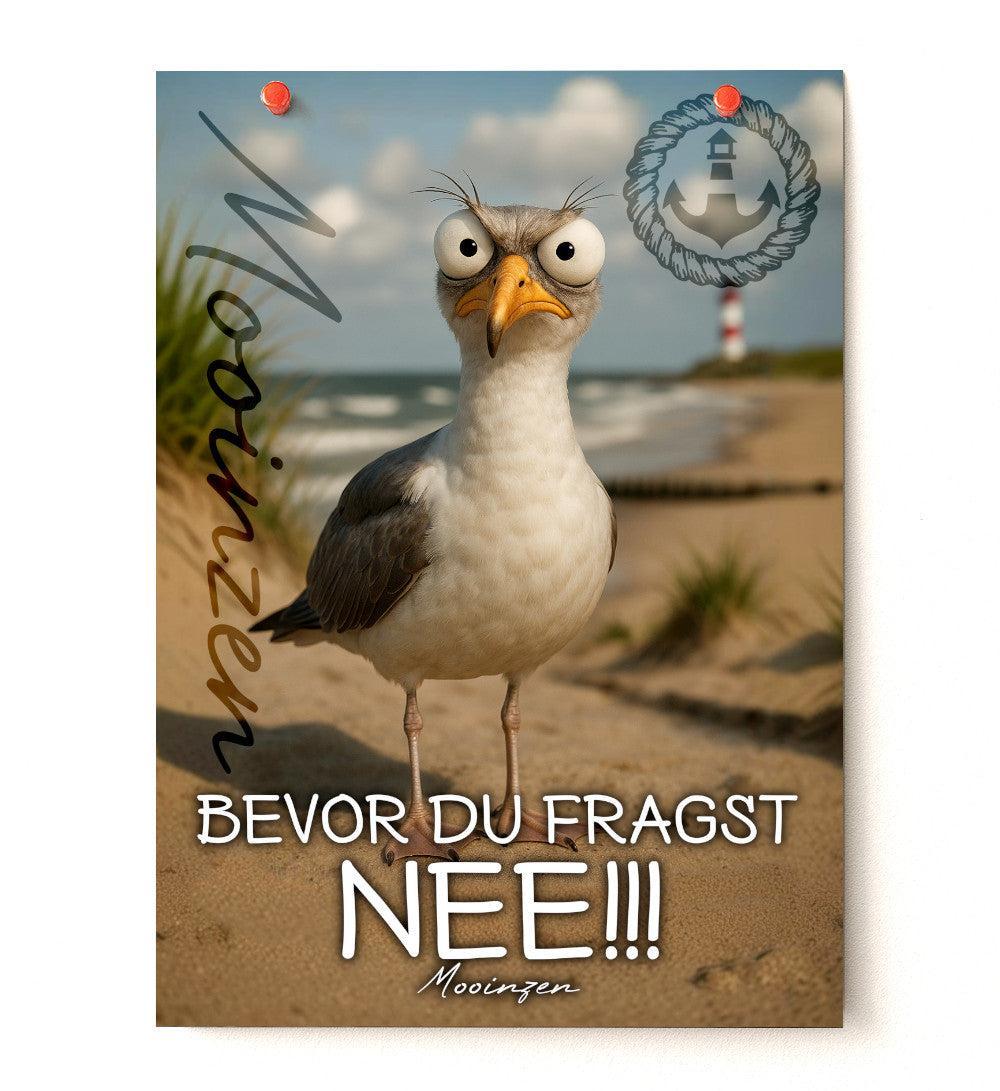 Möwe Nee · Poster DIN A3-Poster-mehrfarbig-Din A3-Mooinzen