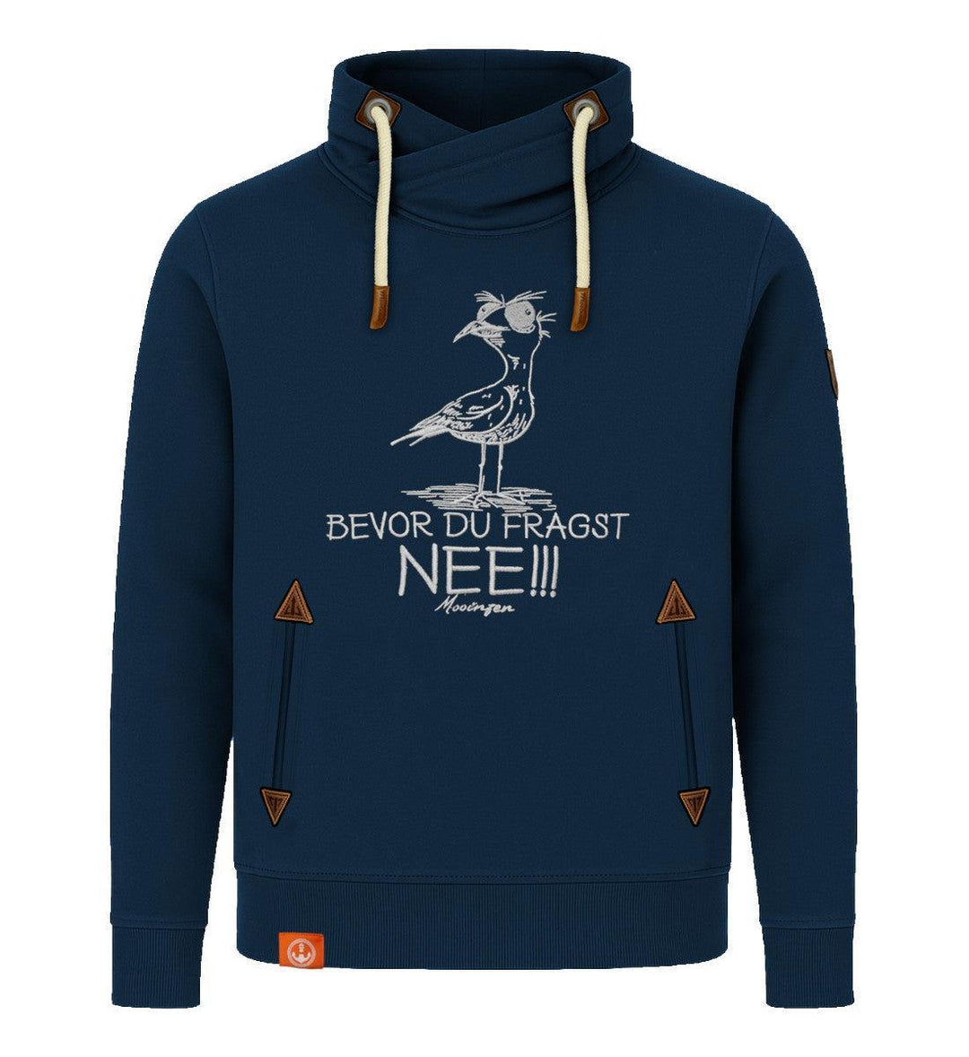 Möwe Nee · Unisex Bio Schalkragen Sweatshirt (ohne Kapuze)-Unisex Bio Schalkragen Sweatshirt-dress-blue-S-Mooinzen