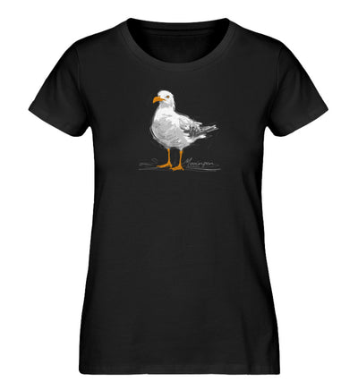 Möwe Sarkastisch · Damen Premium Bio T-Shirt-Damen Premium Bio T-Shirt-Black-XS-Mooinzen