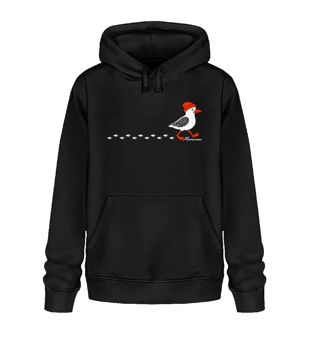 Möwe Spur · Unisex Bio Hoodie-Unisex Bio Hoodie-Black-XS-Mooinzen