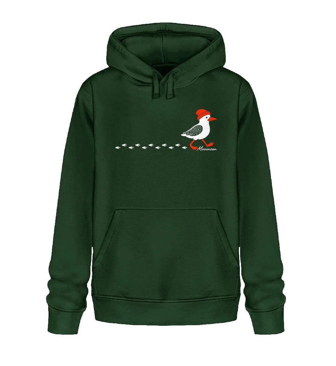 Möwe Spur · Unisex Bio Hoodie-Unisex Bio Hoodie-Bottle Green-XS-Mooinzen