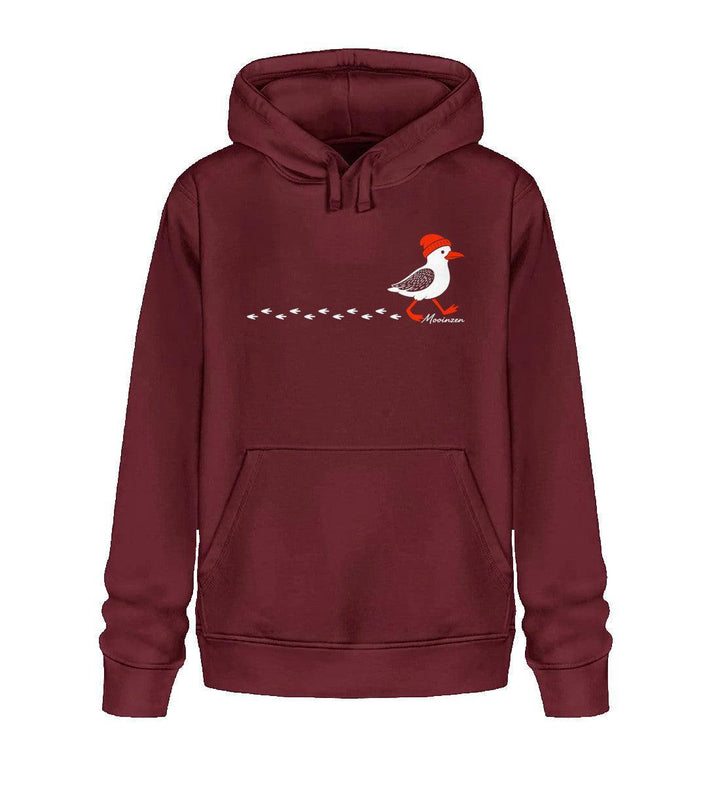 Möwe Spur · Unisex Bio Hoodie-Unisex Bio Hoodie-Burgundy-XS-Mooinzen