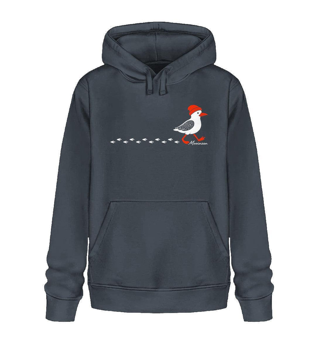 Möwe Spur · Unisex Bio Hoodie-Unisex Bio Hoodie-India Ink Grey-XS-Mooinzen