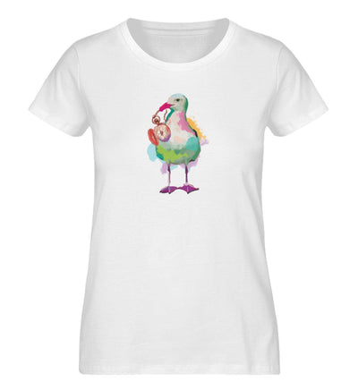 Möwe Wasserfarben · Damen Premium Bio T-Shirt-Damen Premium Bio T-Shirt-White-S-Mooinzen
