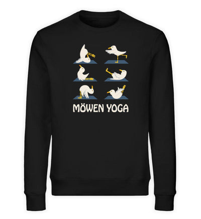Möwen Yoga 2 · Unisex Premium Bio Sweatshirt-Unisex Premium Bio Sweatshirt-Black-S-Mooinzen