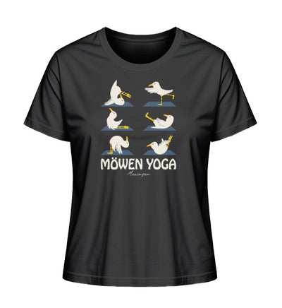 Möwen Yoga · Damen Premium Bio T-Shirt 2.0-Damen Premium Bio T-Shirt 2.0-Black-XS-Mooinzen