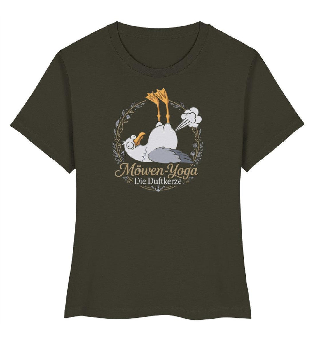 Möwen Yoga Duftkerze · Damen Premium Bio T-Shirt 2.0-Damen Premium Bio T-Shirt 2.0-Khaki-XS-Mooinzen