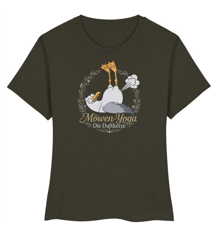 Möwen Yoga Duftkerze · Damen Premium Bio T-Shirt 2.0-Damen Premium Bio T-Shirt 2.0-Khaki-XS-Mooinzen