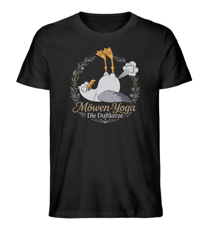 Möwen-Yoga Duftkerze · Herren Premium Bio T-Shirt-Herren Premium Bio T-Shirt-Black-XS-Mooinzen