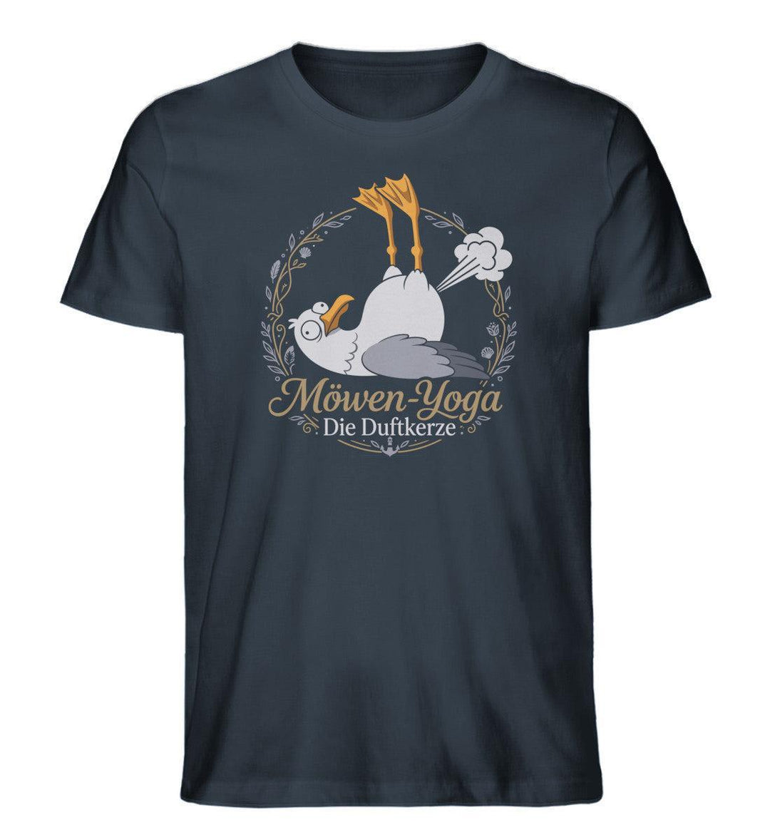 Möwen-Yoga Duftkerze · Herren Premium Bio T-Shirt-Herren Premium Bio T-Shirt-India Ink Grey-XS-Mooinzen