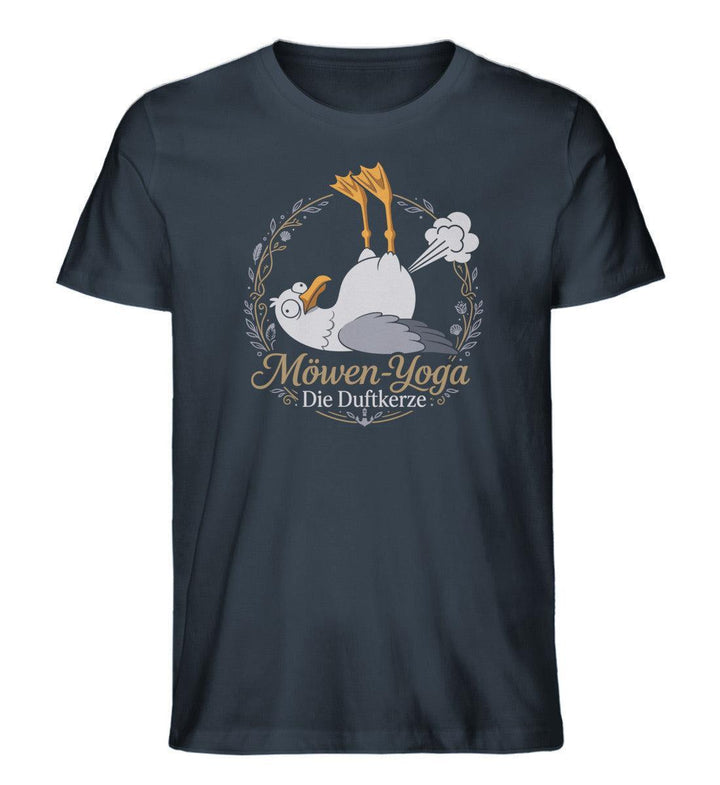 Möwen-Yoga Duftkerze · Herren Premium Bio T-Shirt-Herren Premium Bio T-Shirt-India Ink Grey-XS-Mooinzen