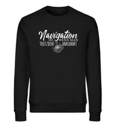 Navigation trotzdem ankommen · Unisex Premium Bio Sweatshirt-Unisex Premium Bio Sweatshirt-Black-XS-Mooinzen