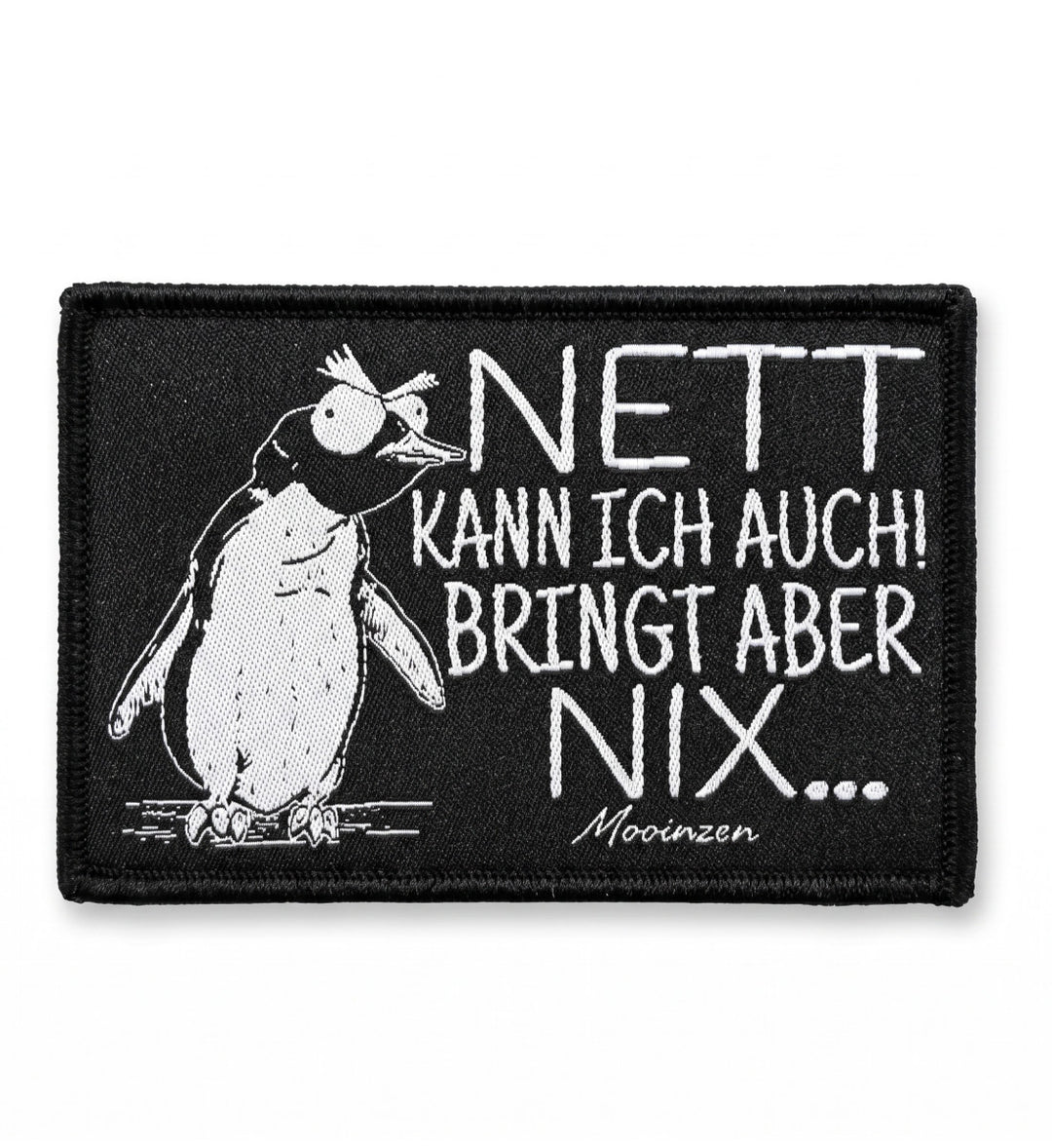 Nett kann ich auch · Klettwattpatch V2-Klettwatt Patch-black-9x6-Mooinzen