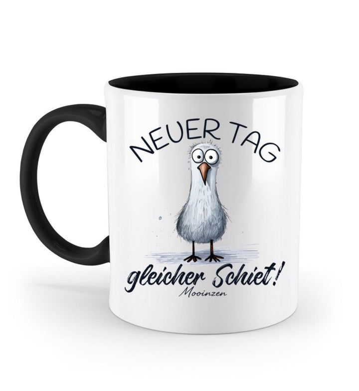 Neuer Tag gleicher Schiet · Keramiktasse Zweifarbig-Keramik Tasse Zweifarbig-Black-330ml-Mooinzen