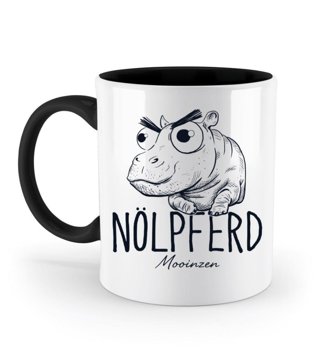Nölpferd · Keramiktasse Zweifarbig-Keramik Tasse Zweifarbig-Black-330ml-Mooinzen