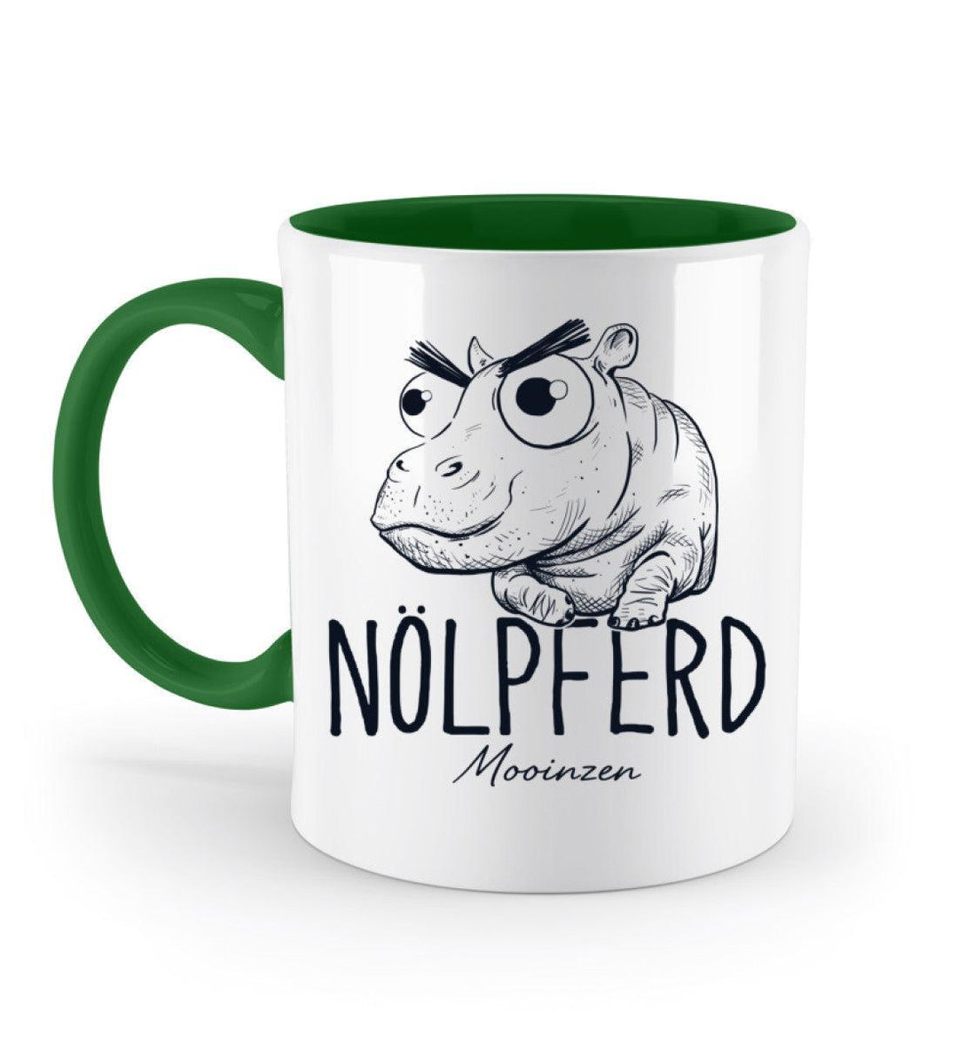 Nölpferd · Keramiktasse Zweifarbig-Keramik Tasse Zweifarbig-Irish Green-330ml-Mooinzen