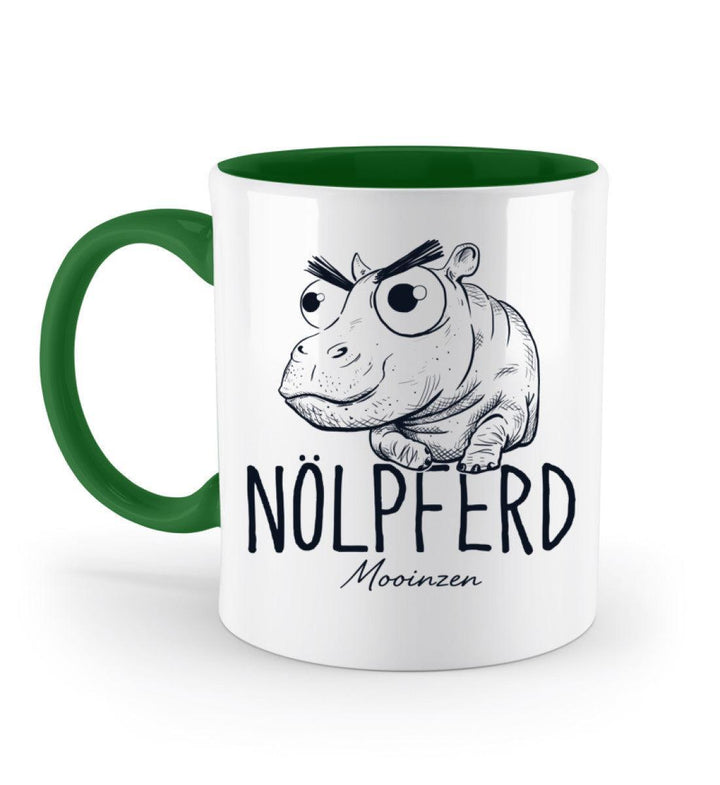 Nölpferd · Keramiktasse Zweifarbig-Keramik Tasse Zweifarbig-Irish Green-330ml-Mooinzen