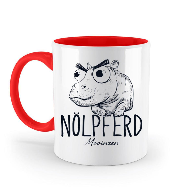 Nölpferd · Keramiktasse Zweifarbig-Keramik Tasse Zweifarbig-Rubin Red-330ml-Mooinzen
