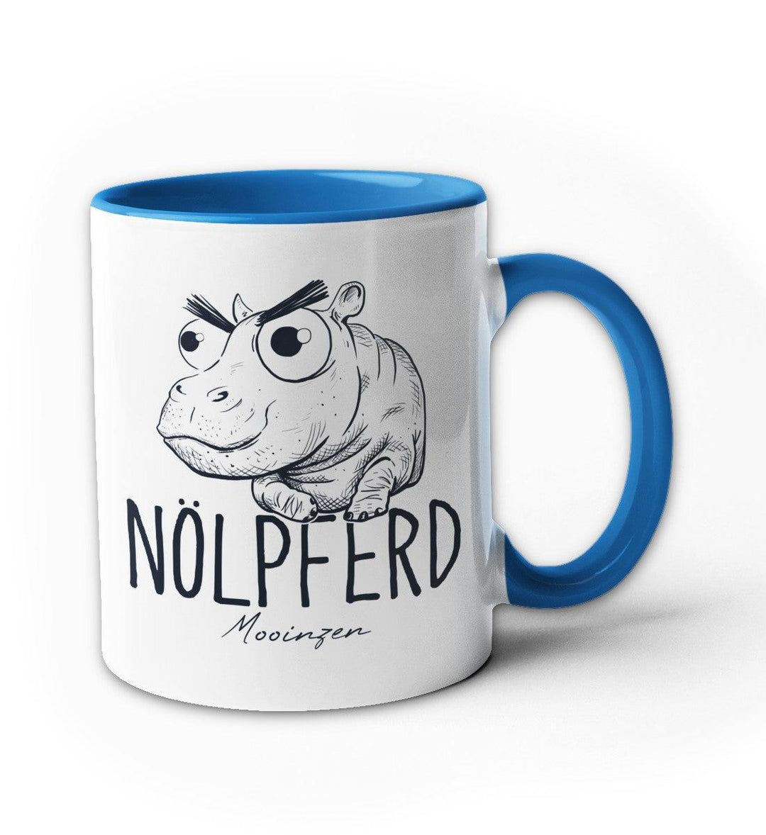 Nölpferd · Keramiktasse Zweifarbig-Keramik Tasse zweifarbig-blau-330ml-Mooinzen