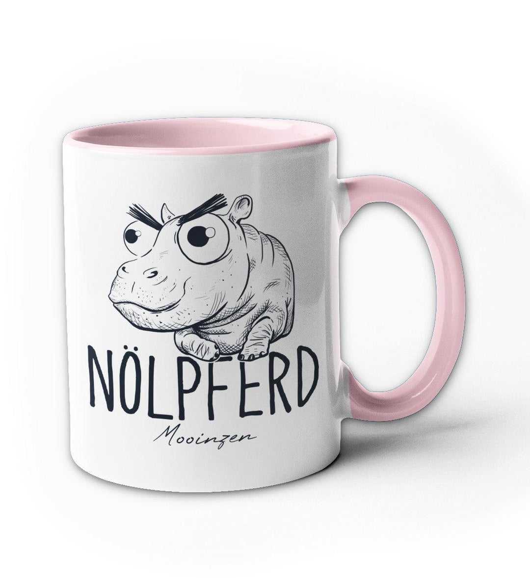 Nölpferd · Keramiktasse Zweifarbig-Keramik Tasse zweifarbig-rosa-330ml-Mooinzen