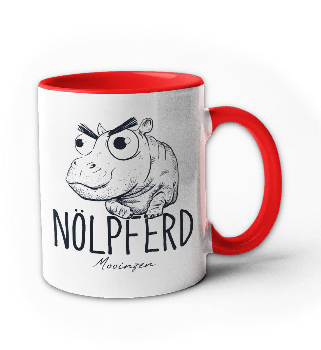 Nölpferd · Keramiktasse Zweifarbig-Keramik Tasse zweifarbig-rot-330ml-Mooinzen