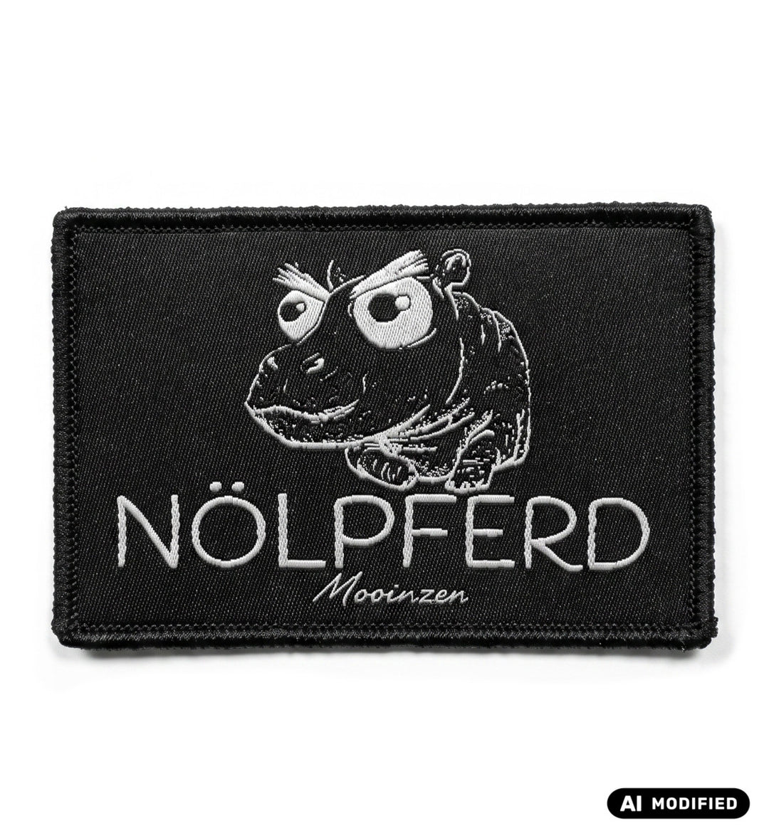 Nölpferd · Klettpatch V2-Klettwatt Patch-black-9x6-Mooinzen