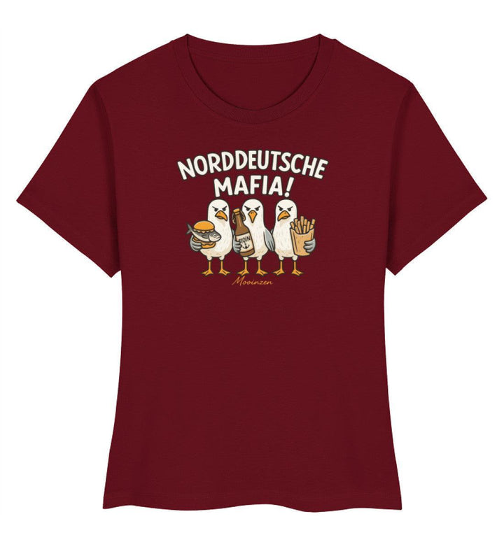 Norddeutsche Mafia! · Damen Premium Bio T-Shirt 2.0-Damen Premium Bio T-Shirt 2.0-Burgundy-XS-Mooinzen