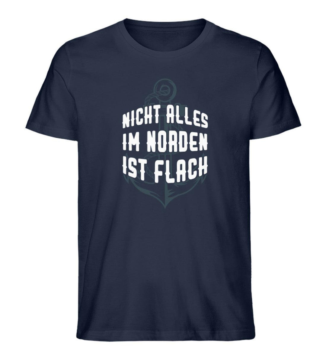 Norden nicht flach · Herren Premium Bio T-Shirt-Herren Premium Bio T-Shirt-French Navy-XS-Mooinzen