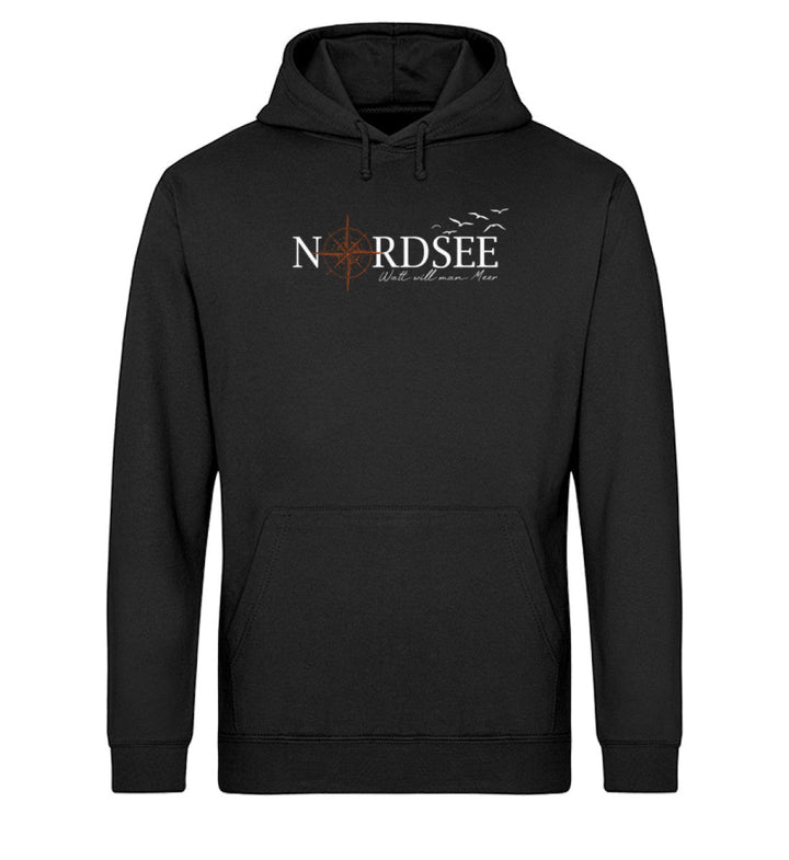 Nordsee Watt Meer · Unisex Bio Hoodie-Unisex Bio Hoodie-Black-S-Mooinzen