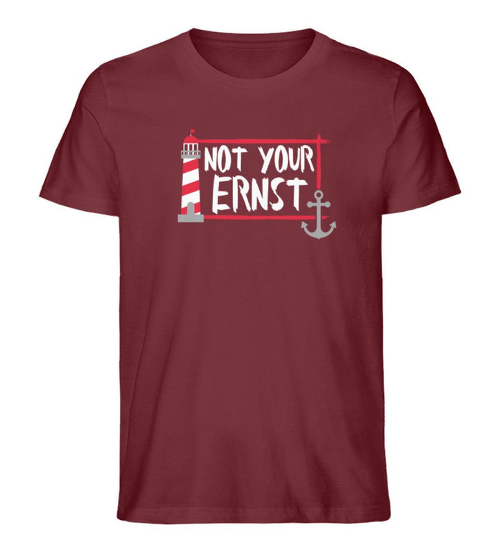 Not your ernst · Herren Premium Bio T-Shirt-Herren Premium Bio T-Shirt-Burgundy-S-Mooinzen