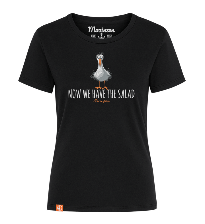 Now We Have The Salad · Damen Premium Signature Bio T-Shirt-Damen Signature Bio T-Shirt-black-beauty-XS-Mooinzen