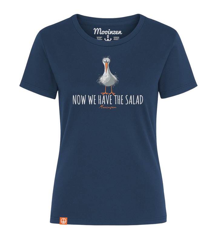 Now We Have The Salad · Damen Premium Signature Bio T-Shirt-Damen Signature Bio T-Shirt-dress-blue-XS-Mooinzen
