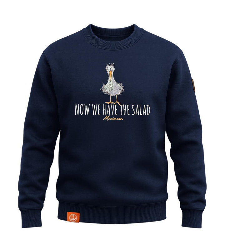 Now We Have The Salad · Unisex Signature Premium Bio Sweatshirt-Unisex Signature Bio Sweatshirt-dress-blue-S-Mooinzen
