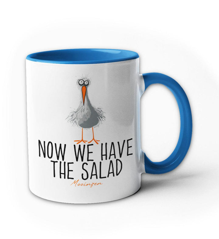 Now we have the Salad · Keramiktasse Zweifarbig-Keramik Tasse zweifarbig-blau-330ml-Mooinzen