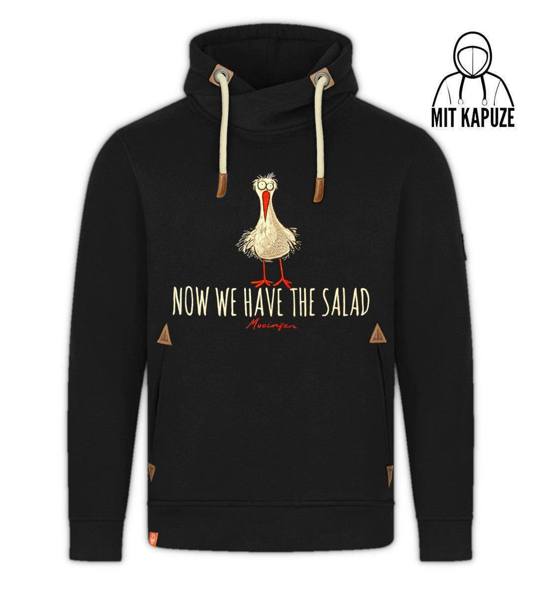 Now we have the Salad (Stick) · Unisex Bio Schalkragen Hoodie-Unisex Bio Schalkragen Hoodie-black-beauty-S-Mooinzen