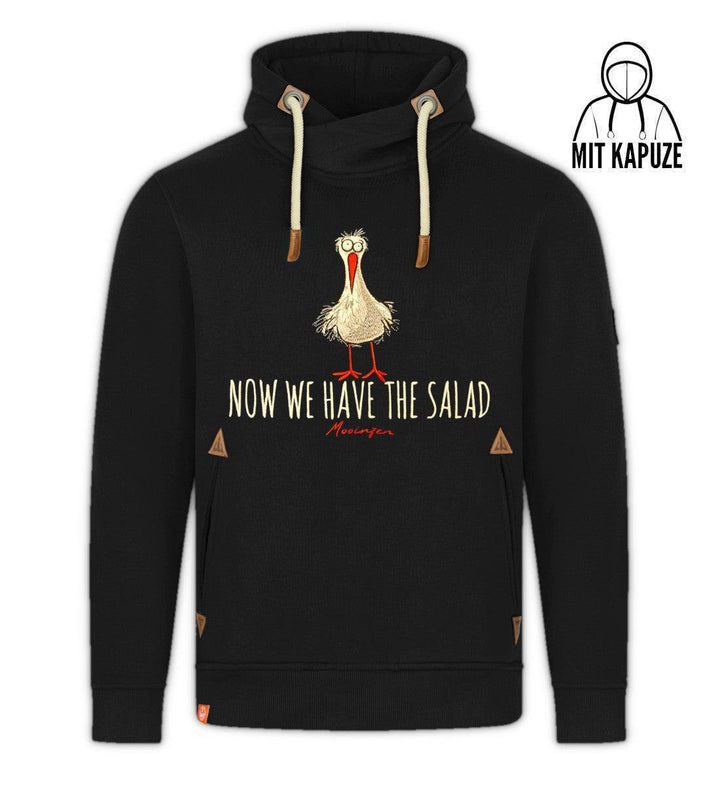 Now we have the Salad (Stick) · Unisex Bio Schalkragen Hoodie-Unisex Bio Schalkragen Hoodie-black-beauty-S-Mooinzen