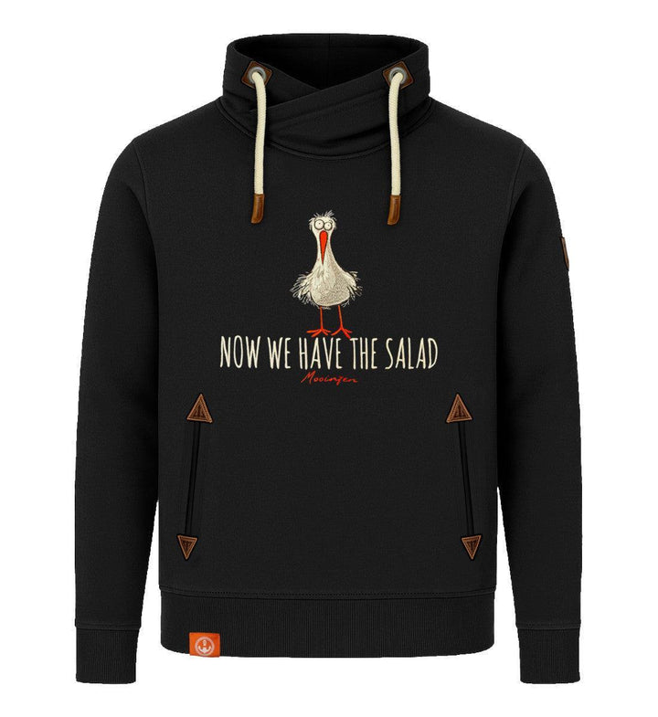 Now we have the Salad · Unisex Bio Schalkragen Sweatshirt (ohne Kapuze)-Unisex Bio Schalkragen Sweatshirt-black-beauty-S-Mooinzen