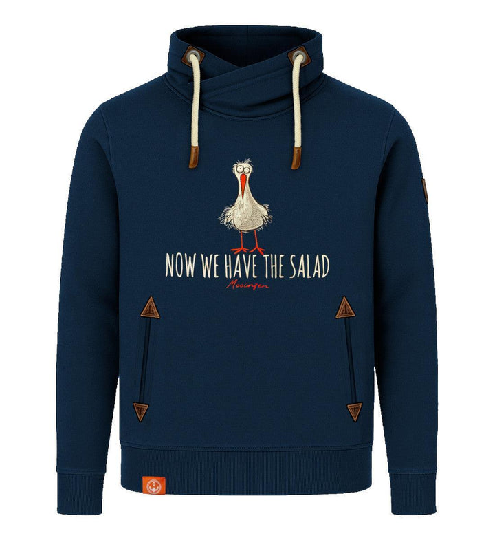Now we have the Salad · Unisex Bio Schalkragen Sweatshirt (ohne Kapuze)-Unisex Bio Schalkragen Sweatshirt-dress-blue-S-Mooinzen