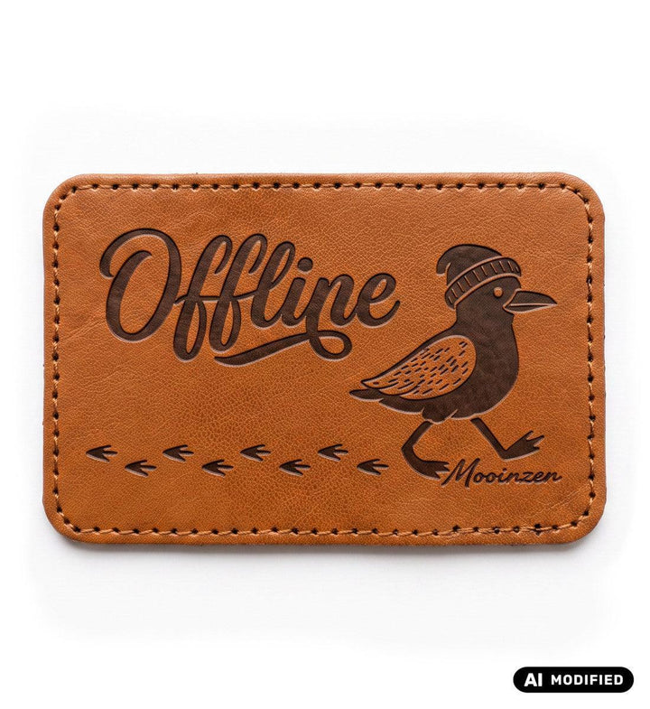 Offline · Klettpatch Kunstleder-Klettwatt Patch-black-9x6-Mooinzen